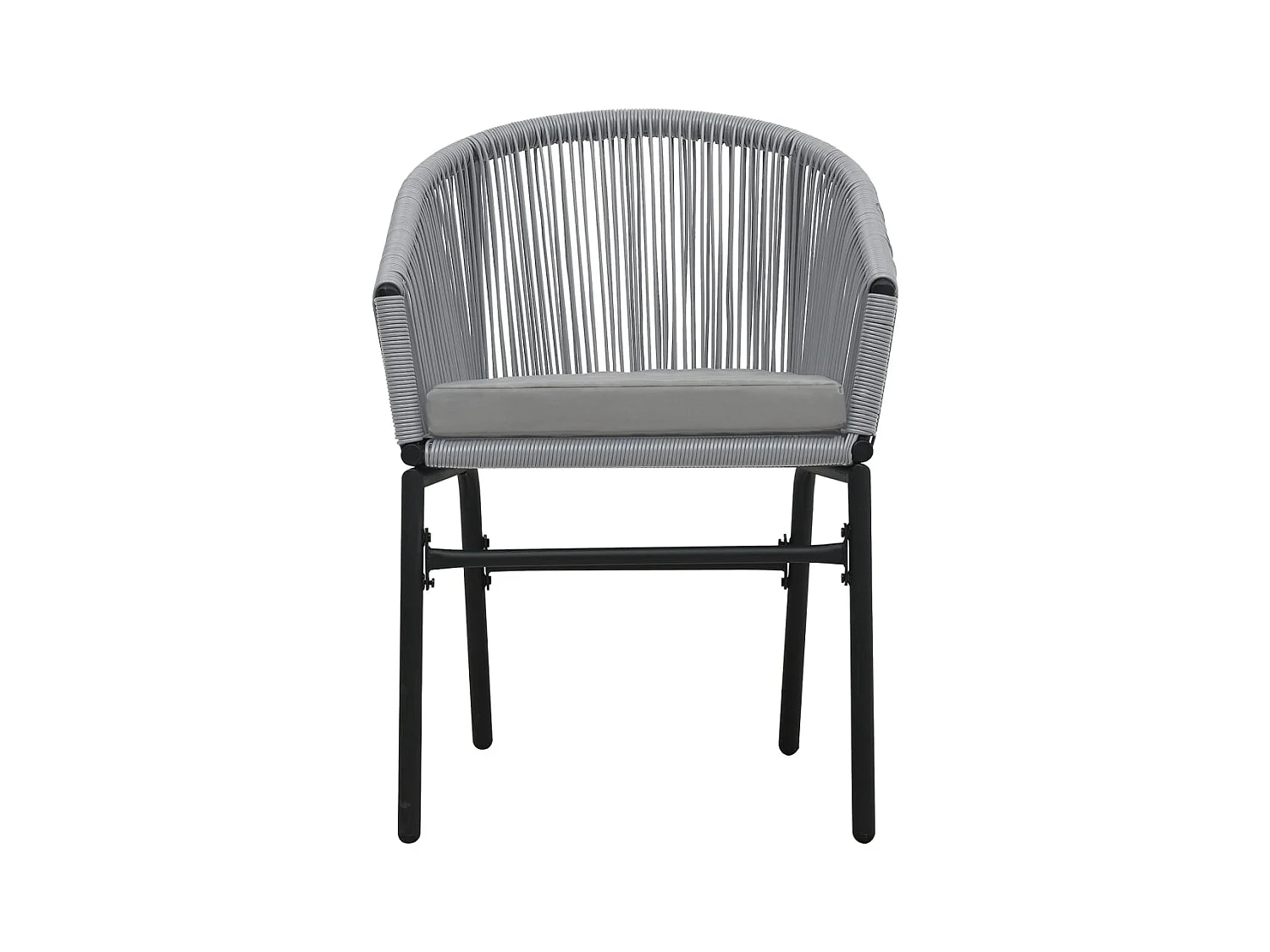 Set di 2 sedie da giardino in rattan PE antracite