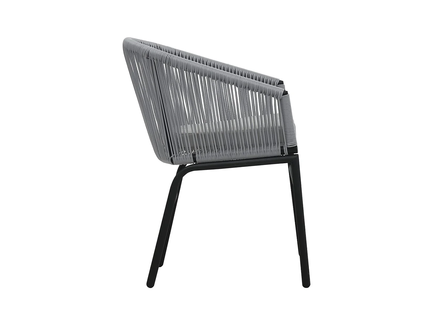 Set di 2 sedie da giardino in rattan PE antracite