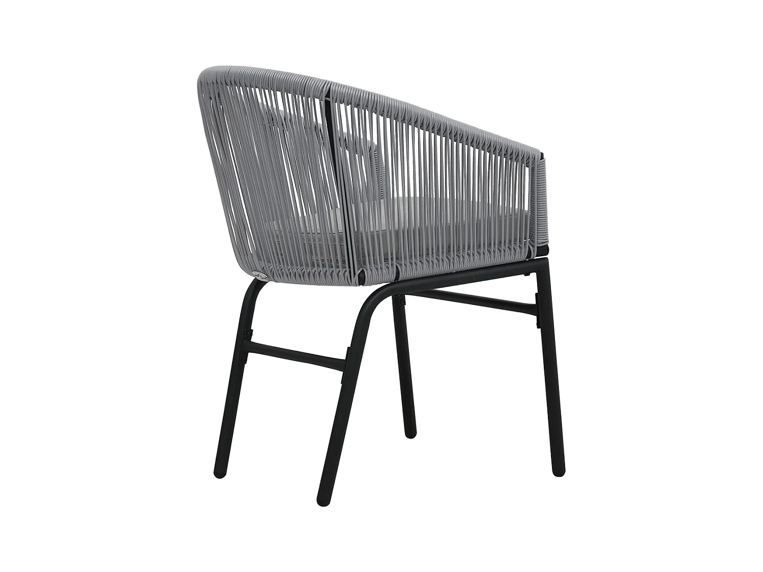 Set di 2 sedie da giardino in rattan PE antracite