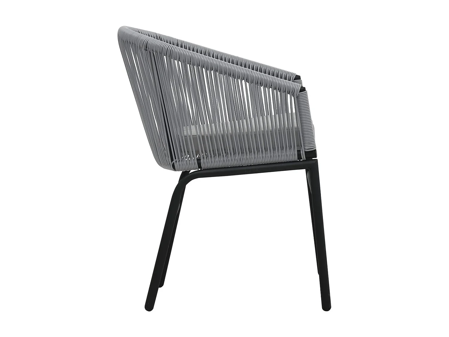 Juego de 2 sillas de jardín de ratán sintético antracita