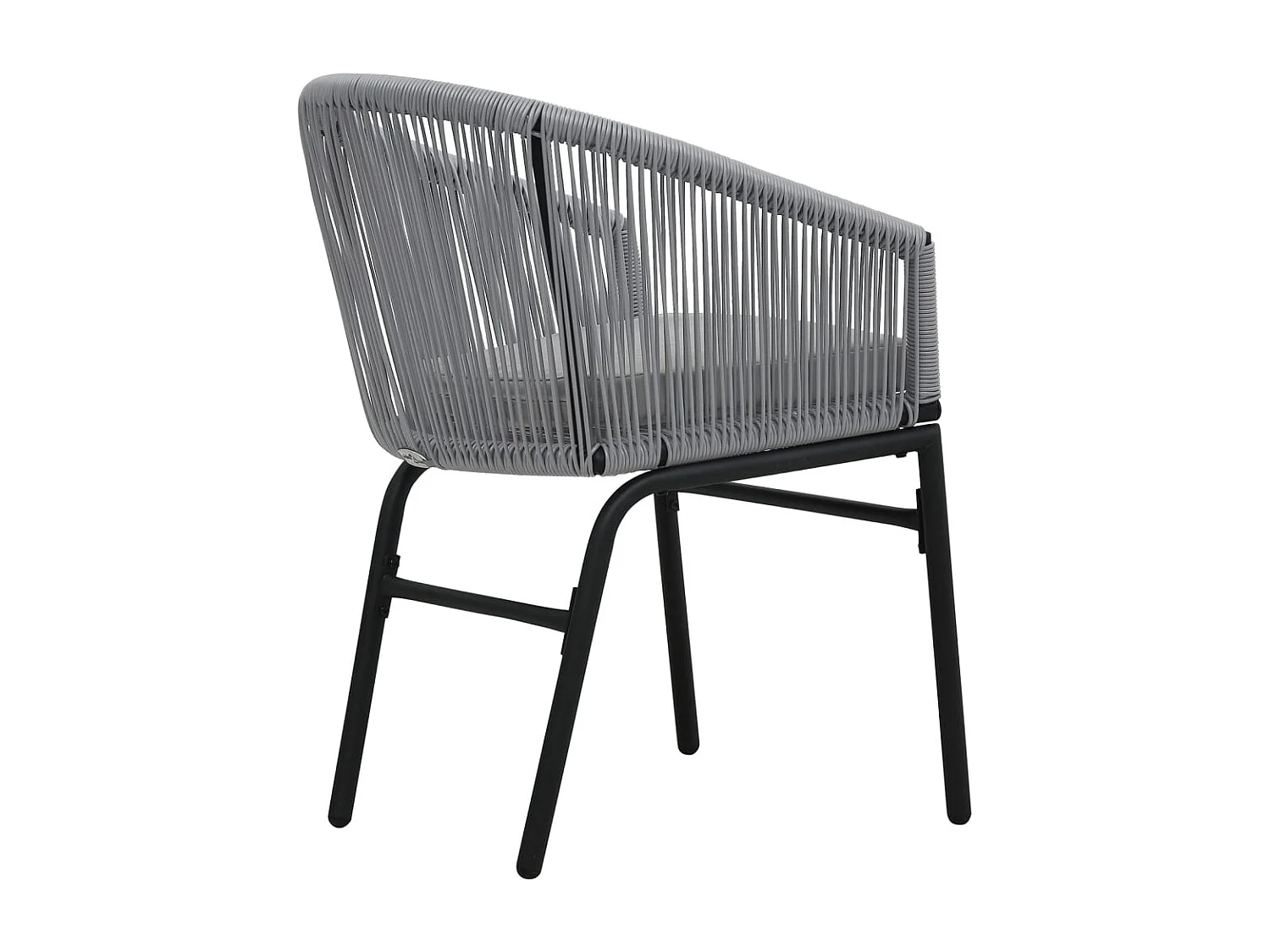 Juego de 2 sillas de jardín de ratán sintético antracita