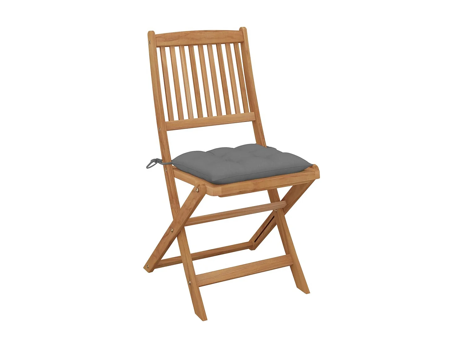 Chaises pliables de jardin lot de 8 avec coussins Bois d'acacia