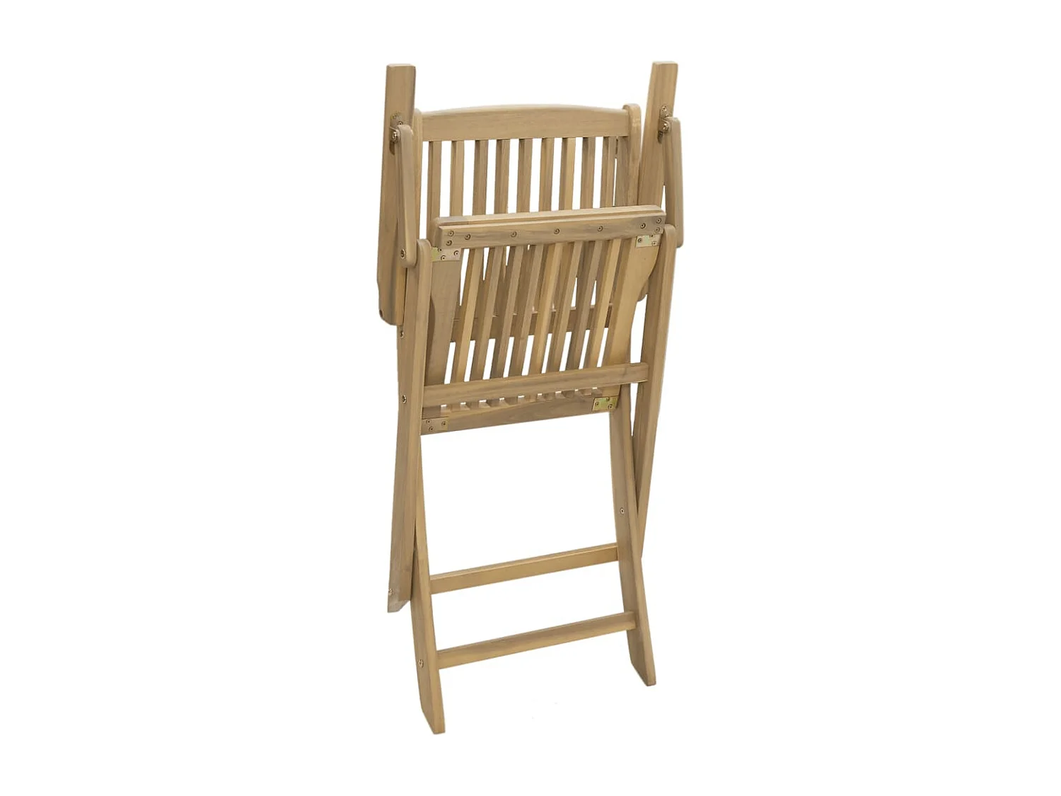 Chaises pliables de jardin lot de 2 bois massif d'acacia