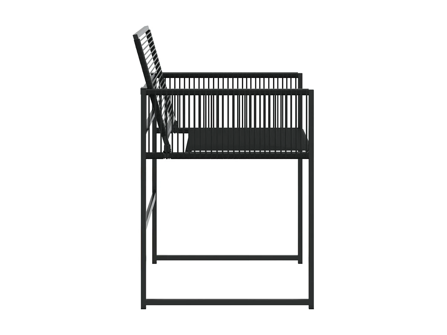 Chaises de jardin lot de 4 noir résine tressée