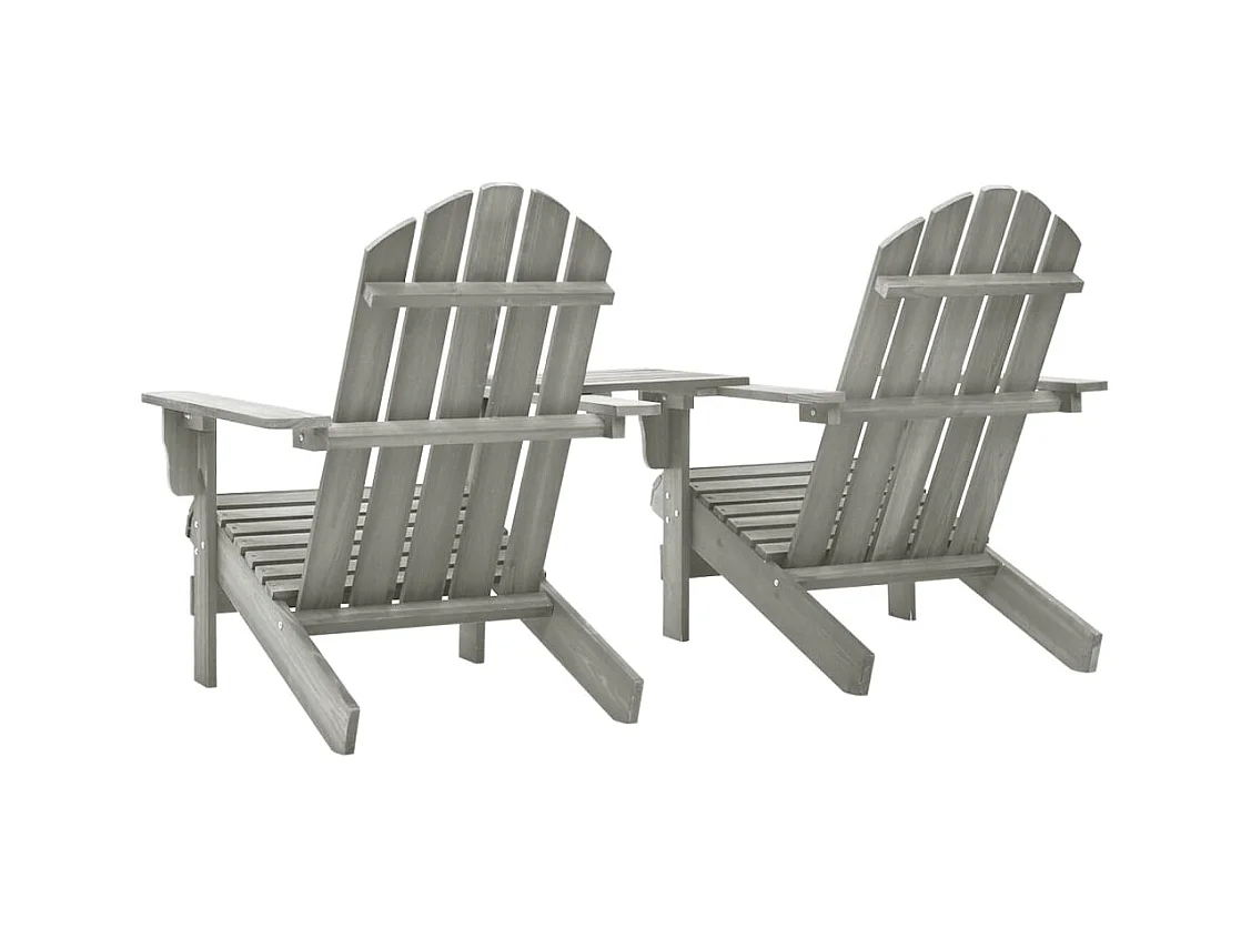 Adirondack tuinstoelen met tafel in grijs dennenhout