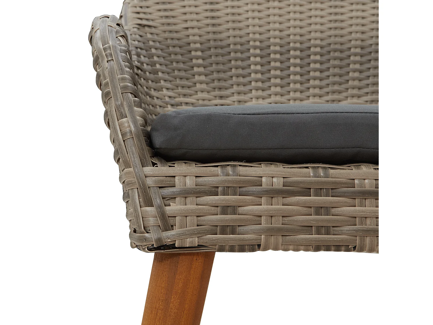 -chaises de jardin avec coussins 2 pcs Noir Poly Rattan