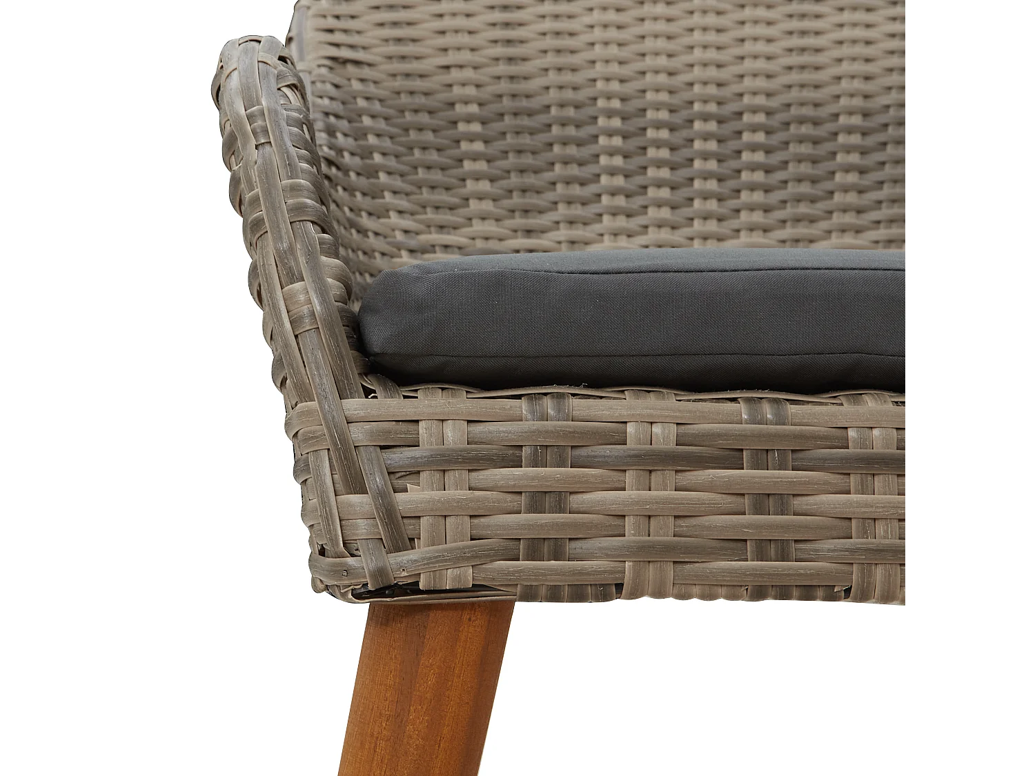 -chaises de jardin avec coussins 2 pcs Noir Poly Rattan