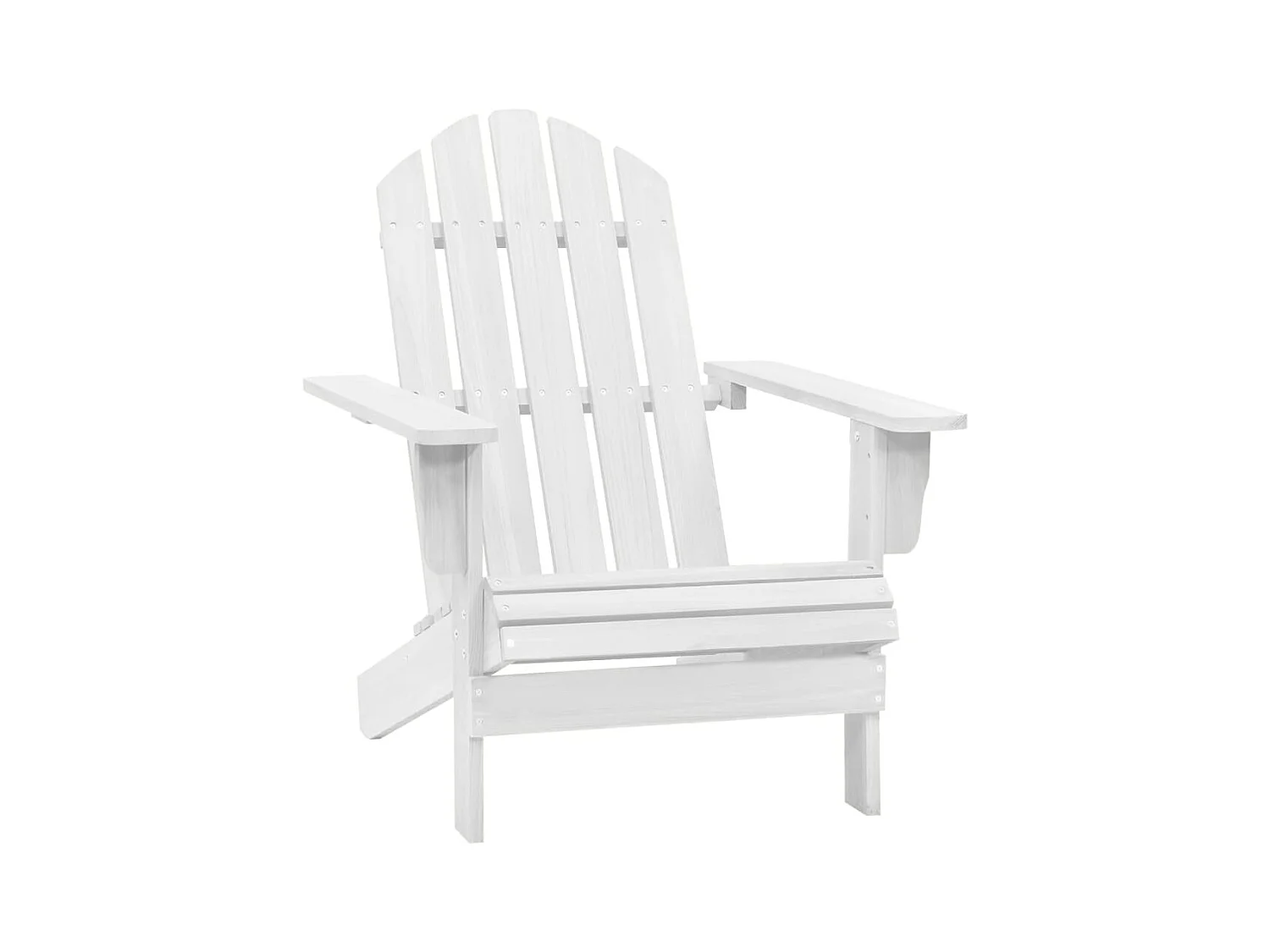 Silla de jardín de madera blanca