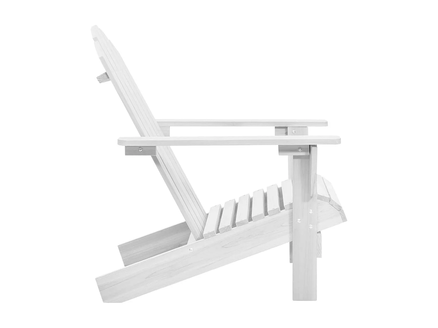 Silla de jardín de madera blanca