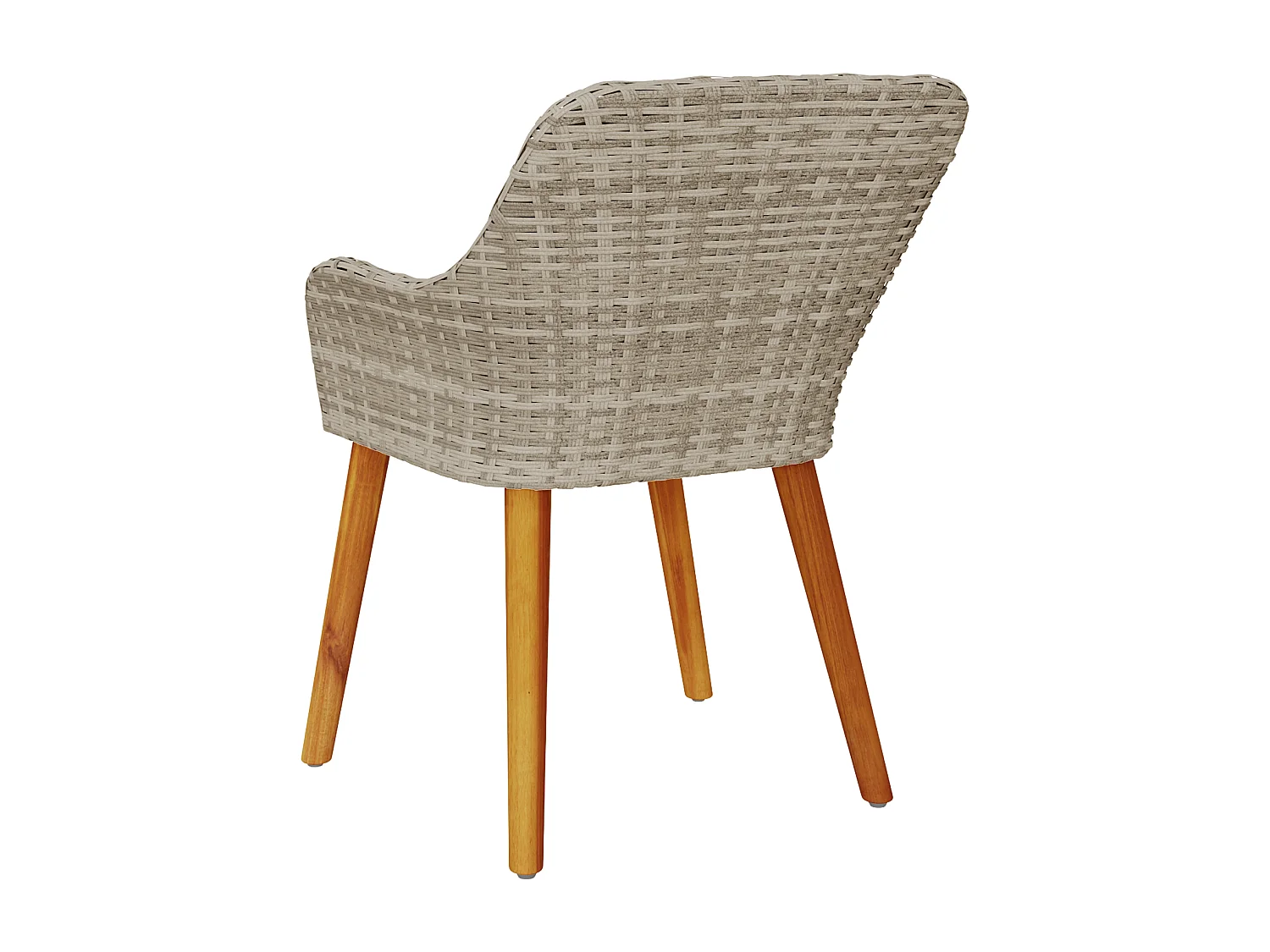 Chaises de jardin avec coussins 2 pcs Gris clair Rattan synthétique