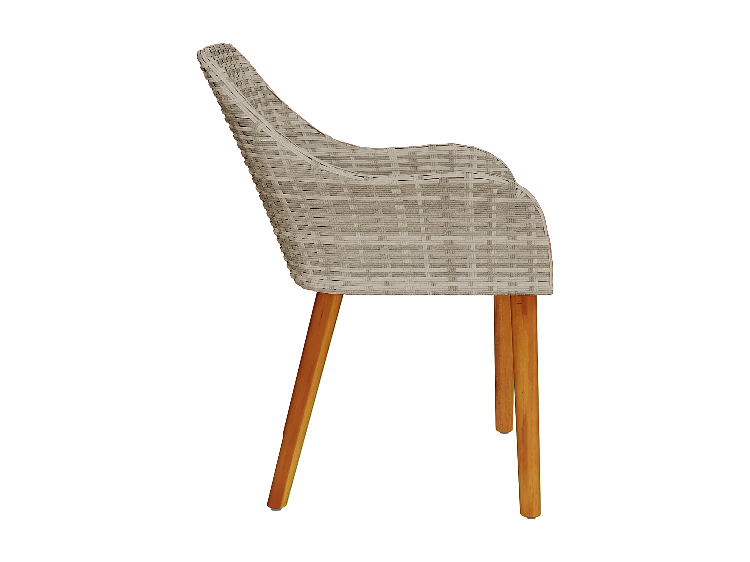 Chaises de jardin avec coussins 2 pcs Gris clair Rattan synthétique