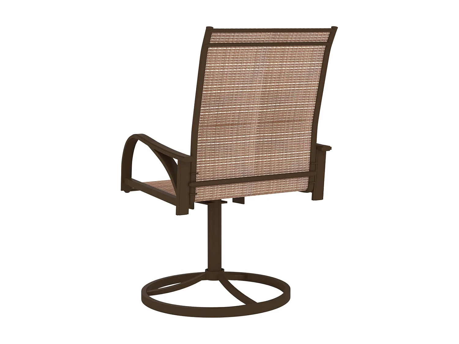 Chaises pivotantes de jardin lot de 2 Textilène et acier Marron