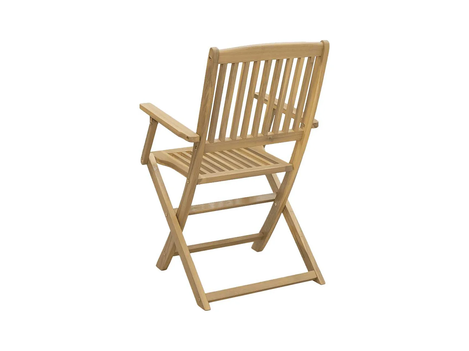 Conjunto de 4 sillas de jardín plegables de madera maciza de acacia.