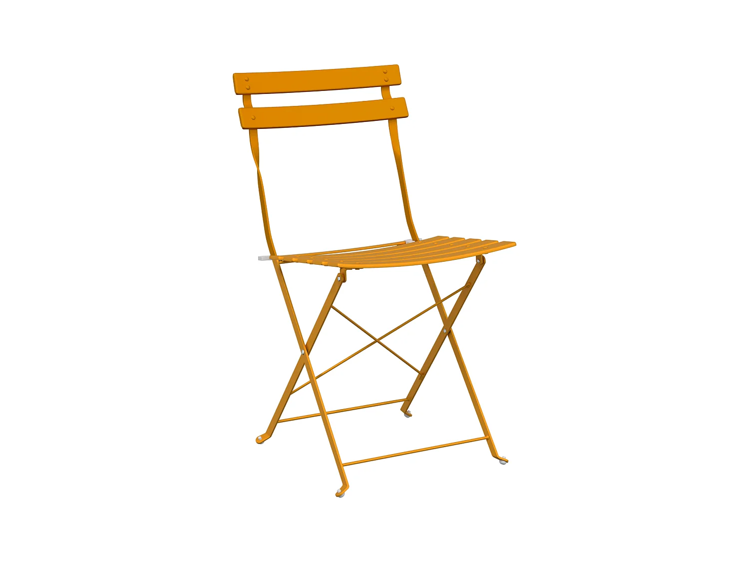 Chaises de jardin pliantes 2 pcs Jaune moutarde Acier