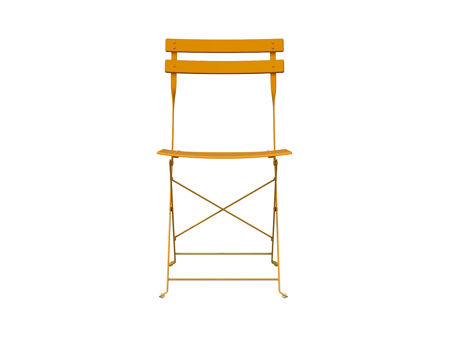 Chaises de jardin pliantes 2 pcs Jaune moutarde Acier