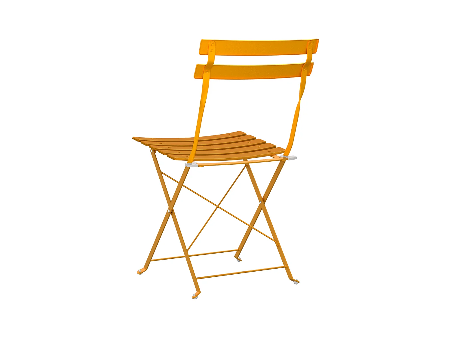 Chaises de jardin pliantes 2 pcs Jaune moutarde Acier