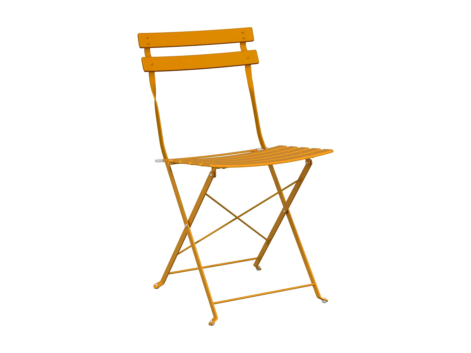 Chaises de jardin pliantes 2 pcs Jaune moutarde Acier