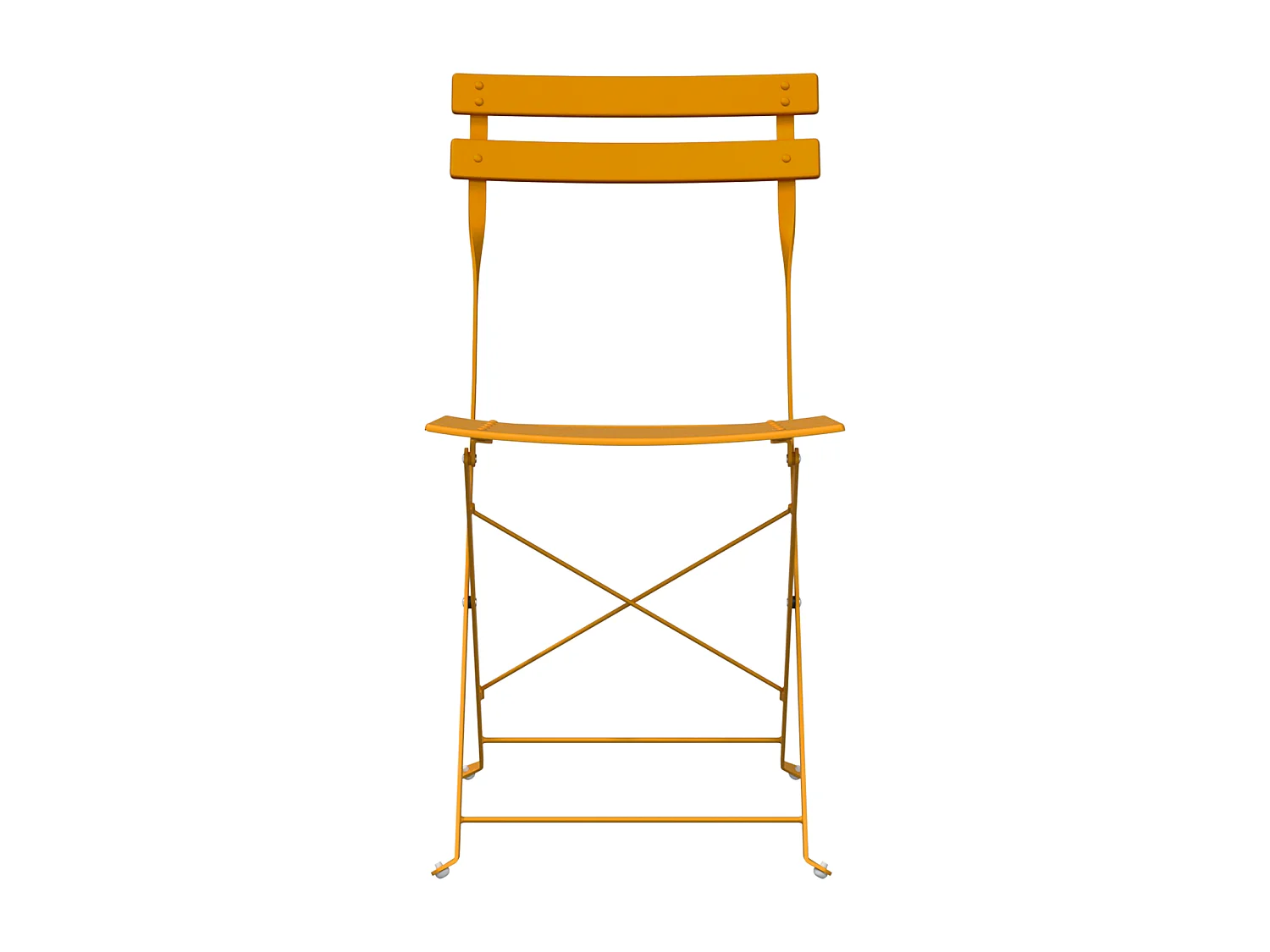 Chaises de jardin pliantes 2 pcs Jaune moutarde Acier