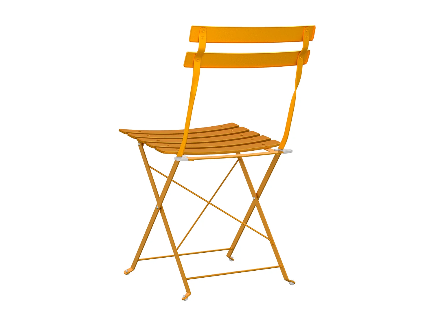 Chaises de jardin pliantes 2 pcs Jaune moutarde Acier