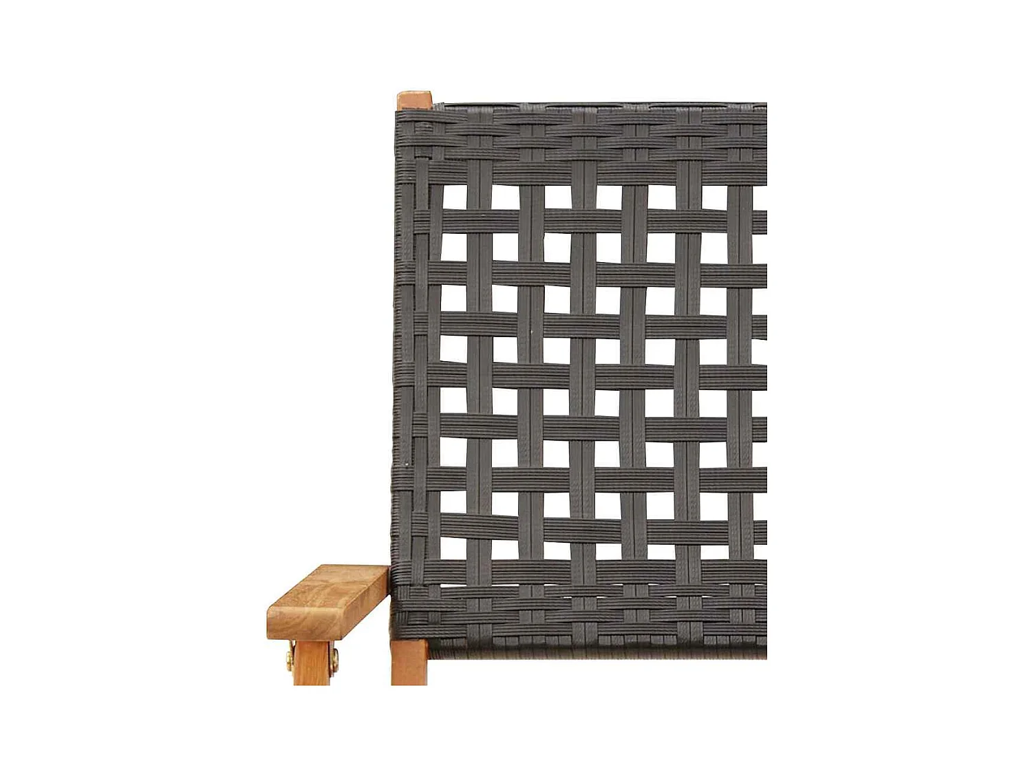 Opvouwbare tuinstoelen set van 6 zwarte polyrotan massief hout