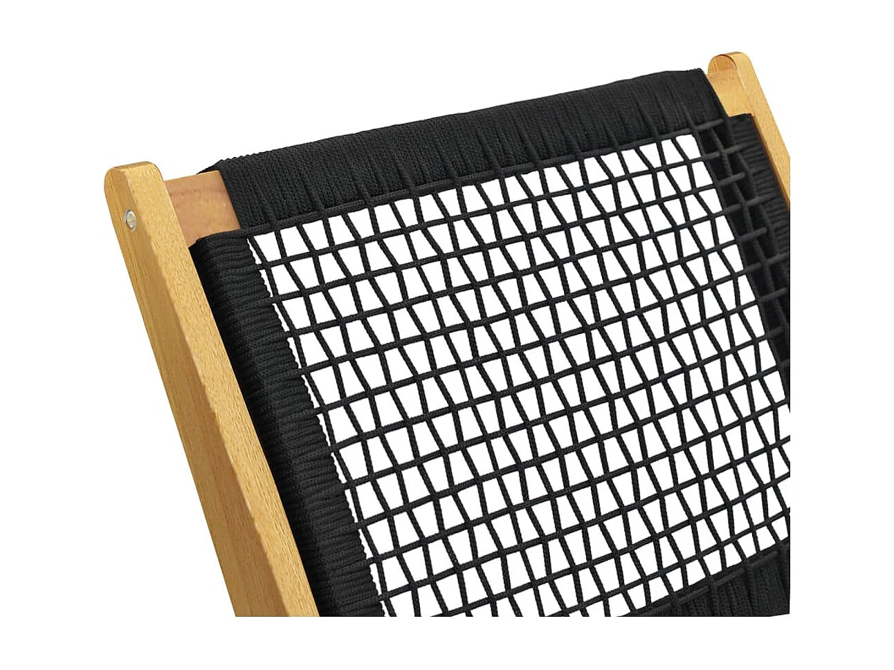 Tuinstoel en voetenbankje Massief teakhout en polyester