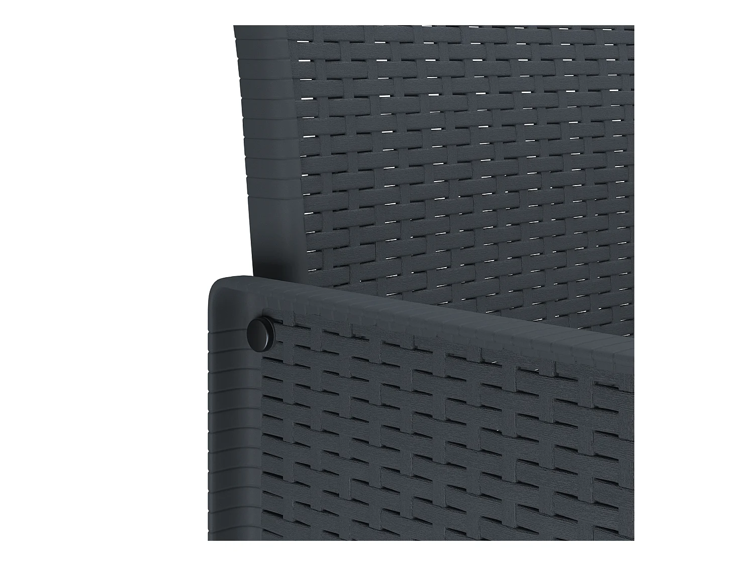Sedie da giardino con cuscini 2 pezzi antracite in polyrattan