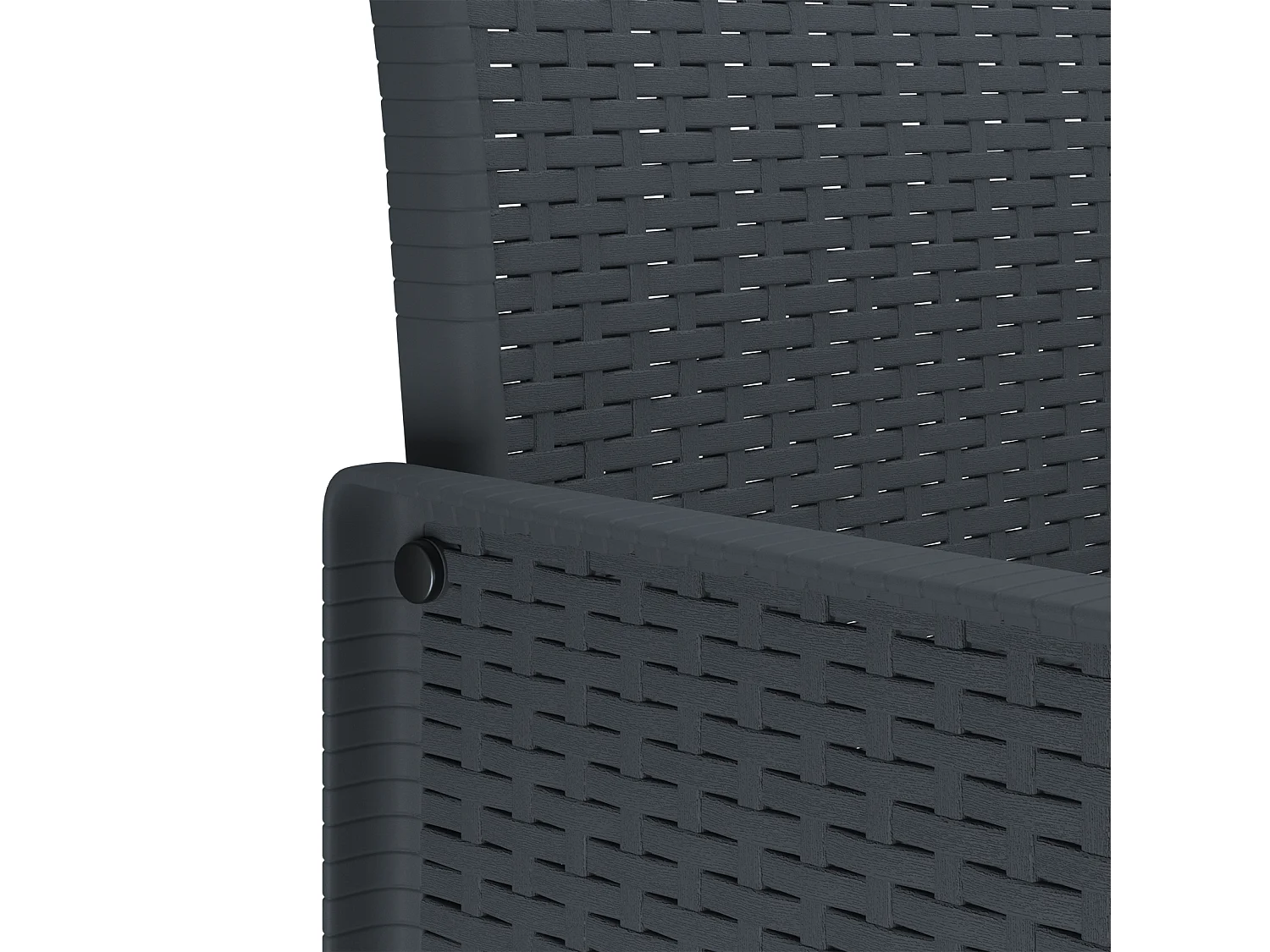 Chaises de jardin avec coussins 2 pcs Anthracite Poly Rattan