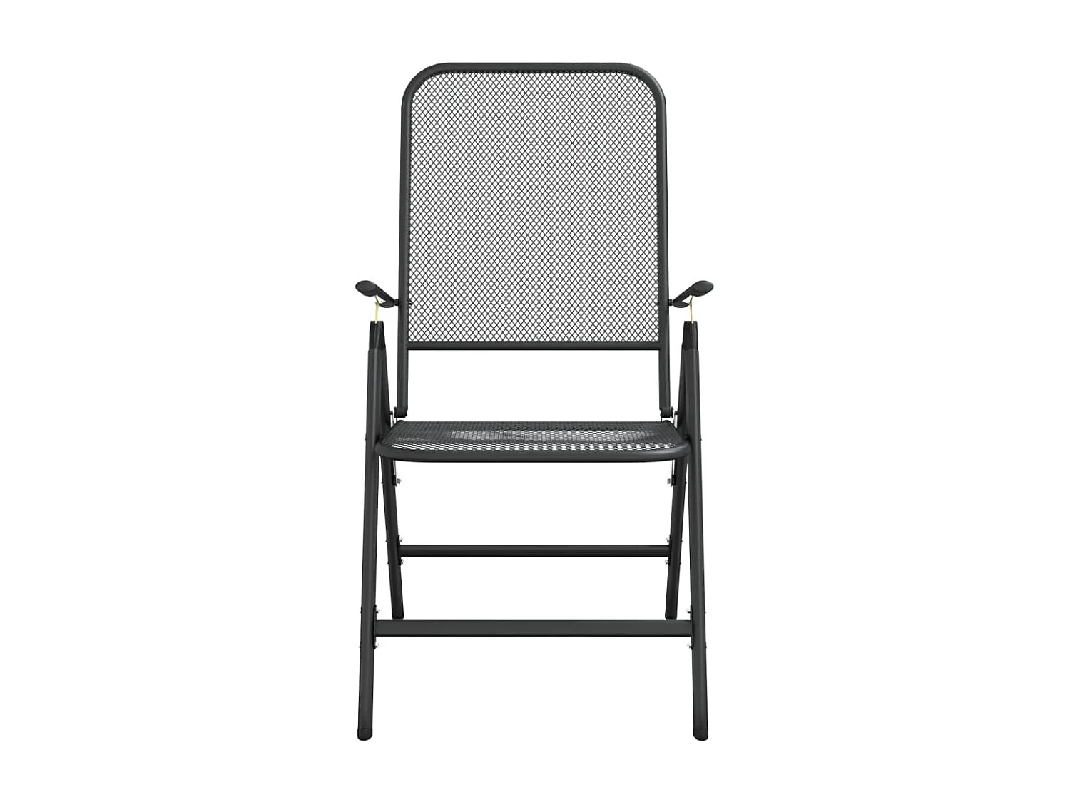 Chaises pliables jardin lot de 4 Maille métallique Anthracite