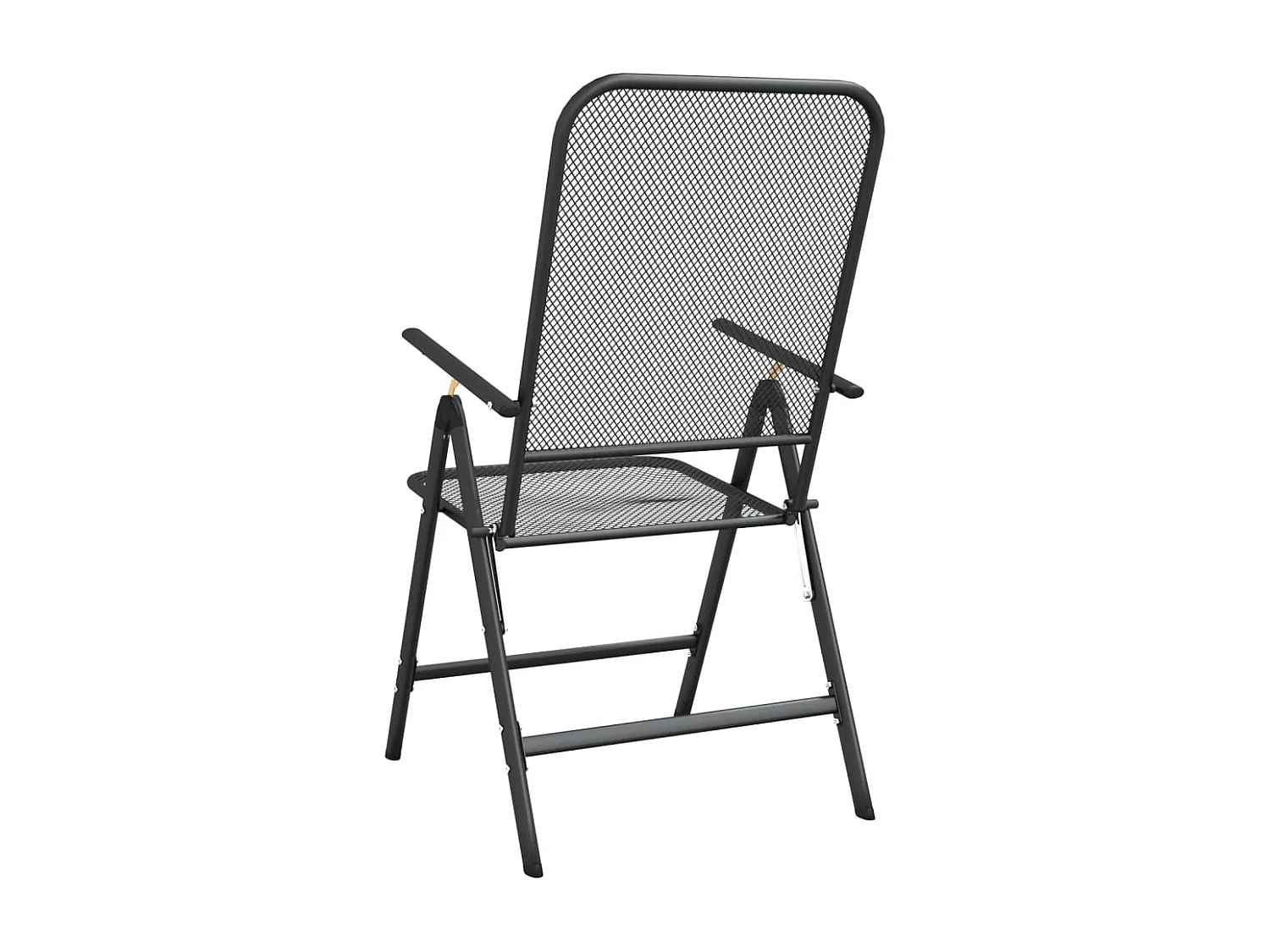 Chaises pliables jardin lot de 4 Maille métallique Anthracite
