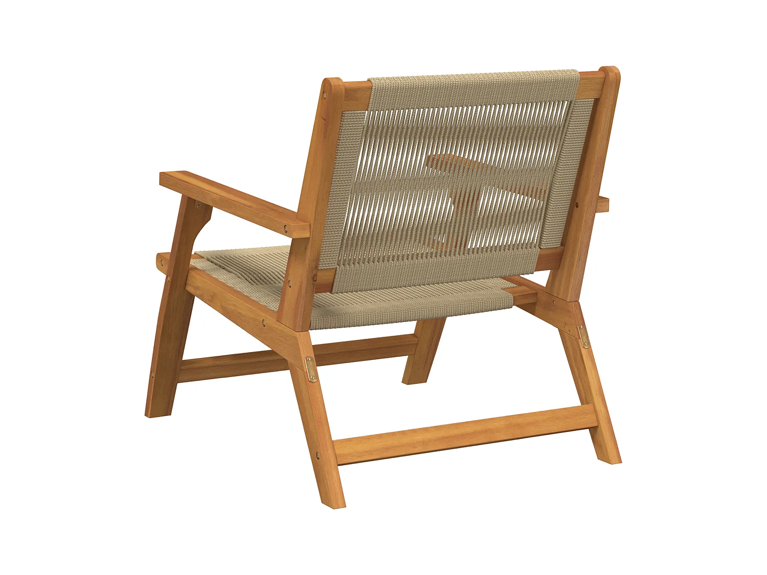 Sedie da giardino 2 pz Beige 67x77x73 cm Legno massello di acacia