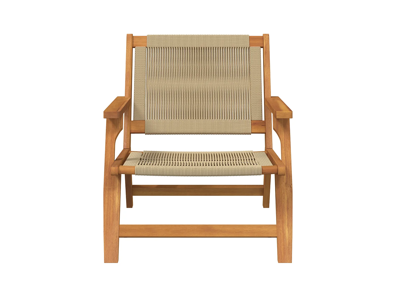 Sedie da giardino 2 pz Beige 67x77x73 cm Legno massello di acacia