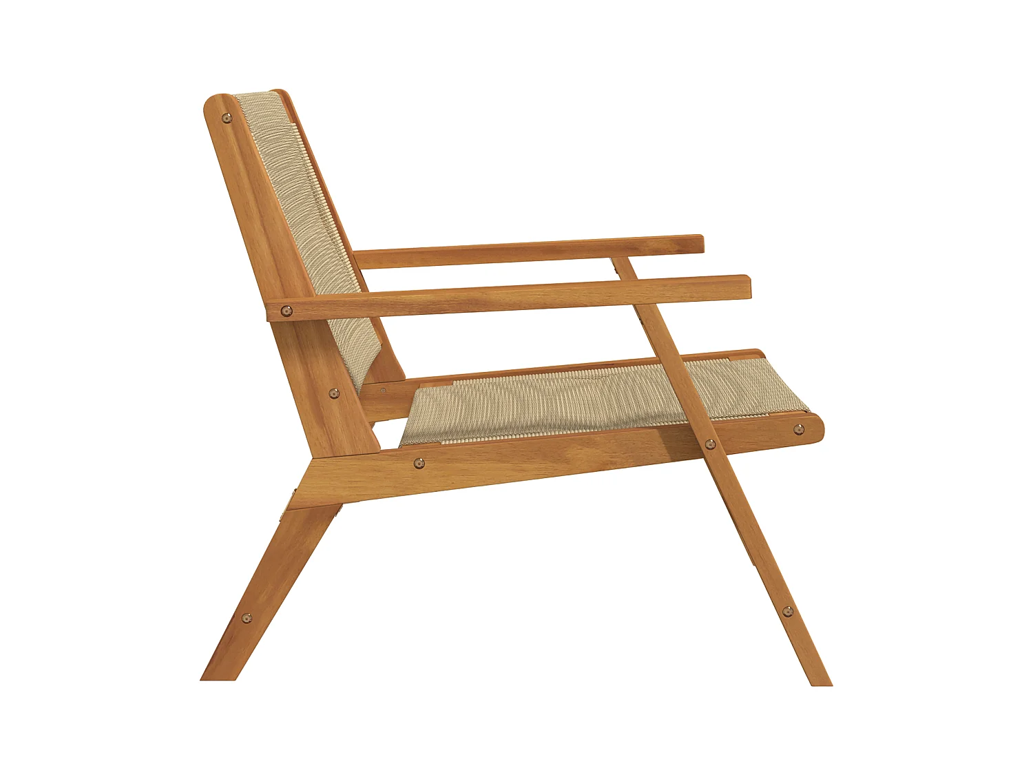 Sedie da giardino 2 pz Beige 67x77x73 cm Legno massello di acacia