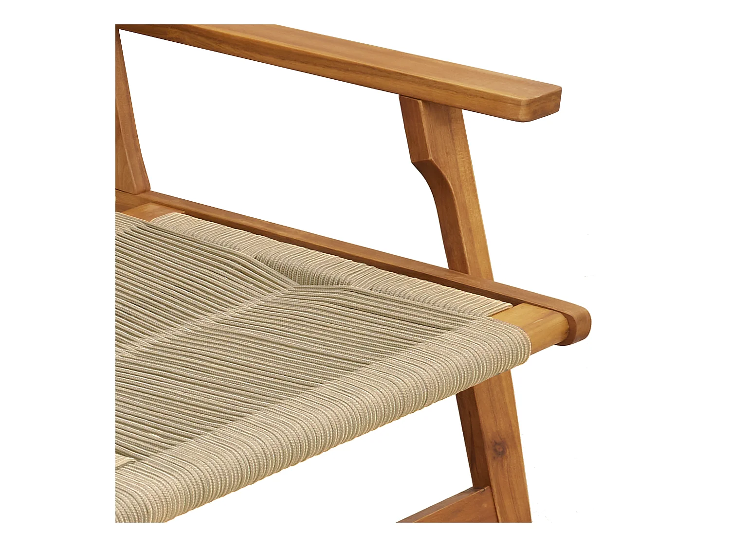 Sedie da giardino 2 pz Beige 67x77x73 cm Legno massello di acacia