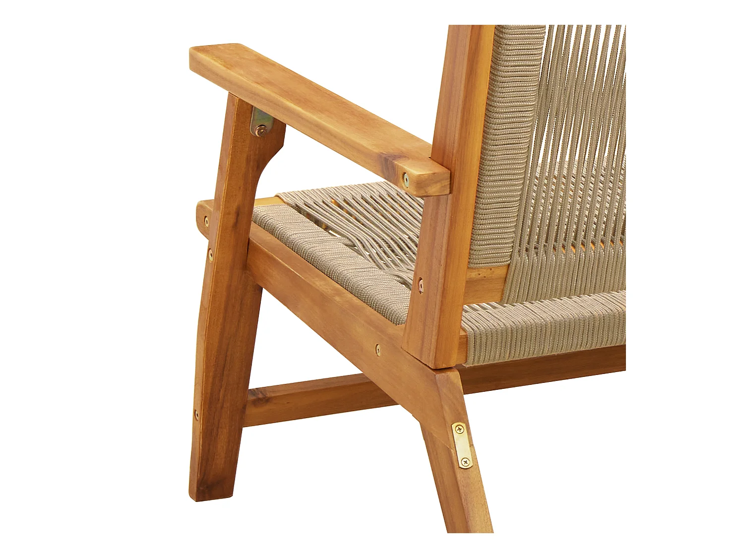 Sedie da giardino 2 pz Beige 67x77x73 cm Legno massello di acacia