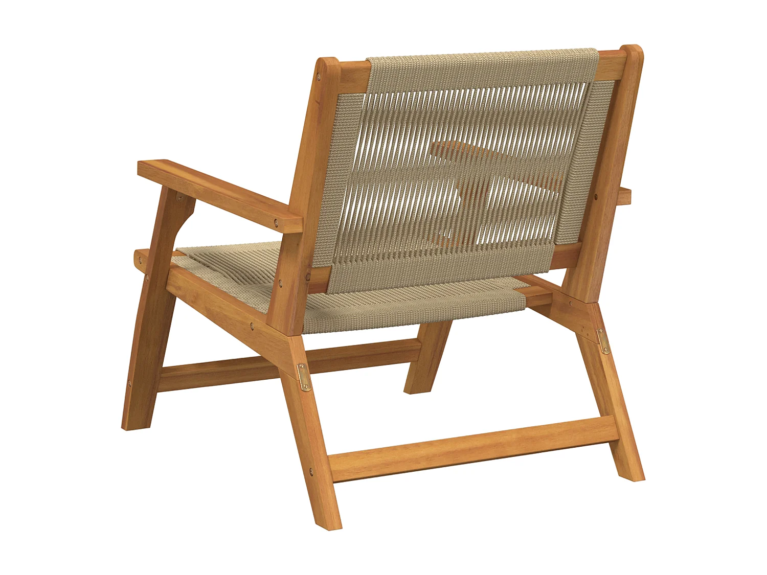 Chaises de Jardin 2 pcs Beige 67x77x73 cm Bois Massif d'Acacia