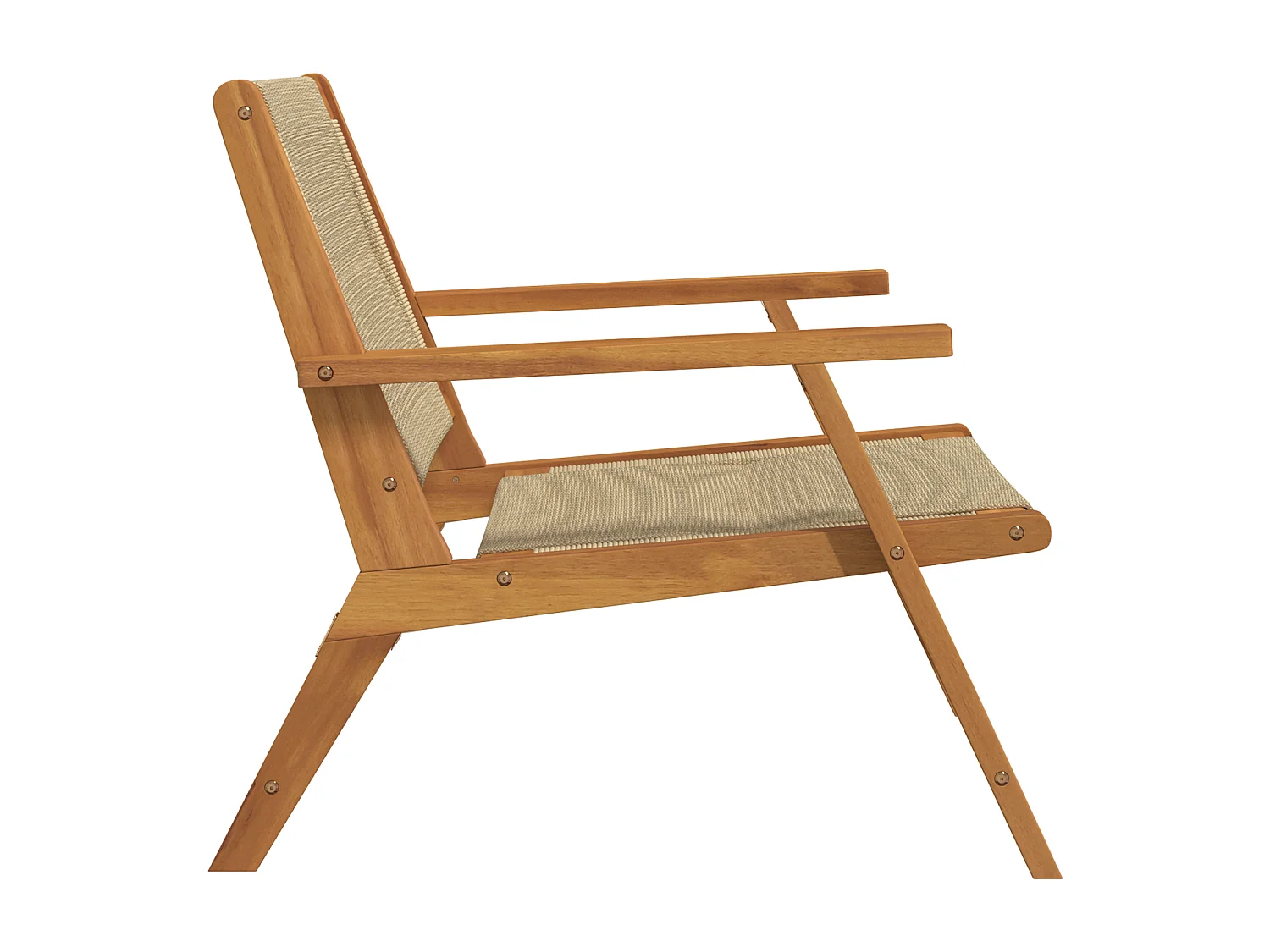 Chaises de Jardin 2 pcs Beige 67x77x73 cm Bois Massif d'Acacia