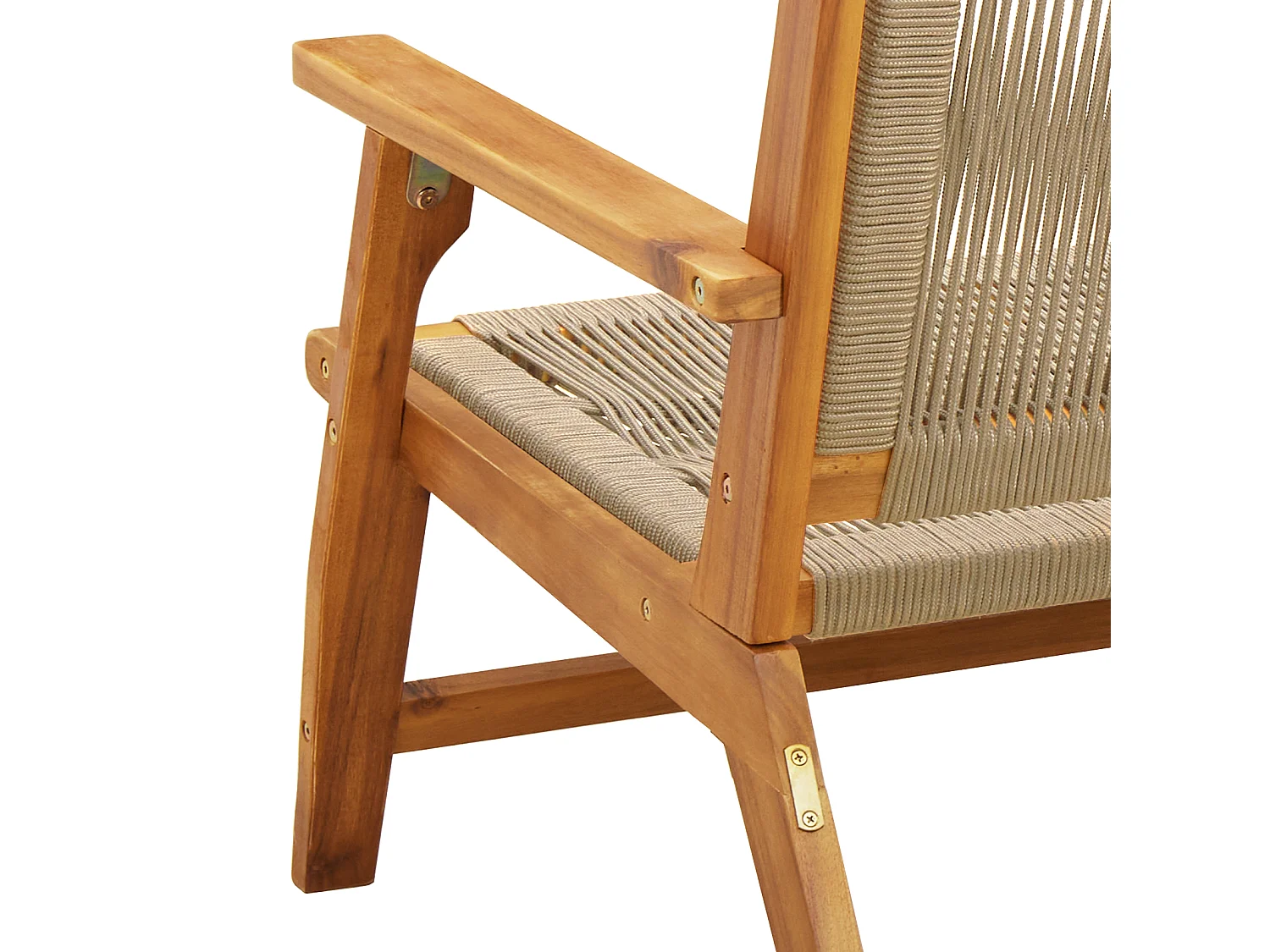 Chaises de Jardin 2 pcs Beige 67x77x73 cm Bois Massif d'Acacia