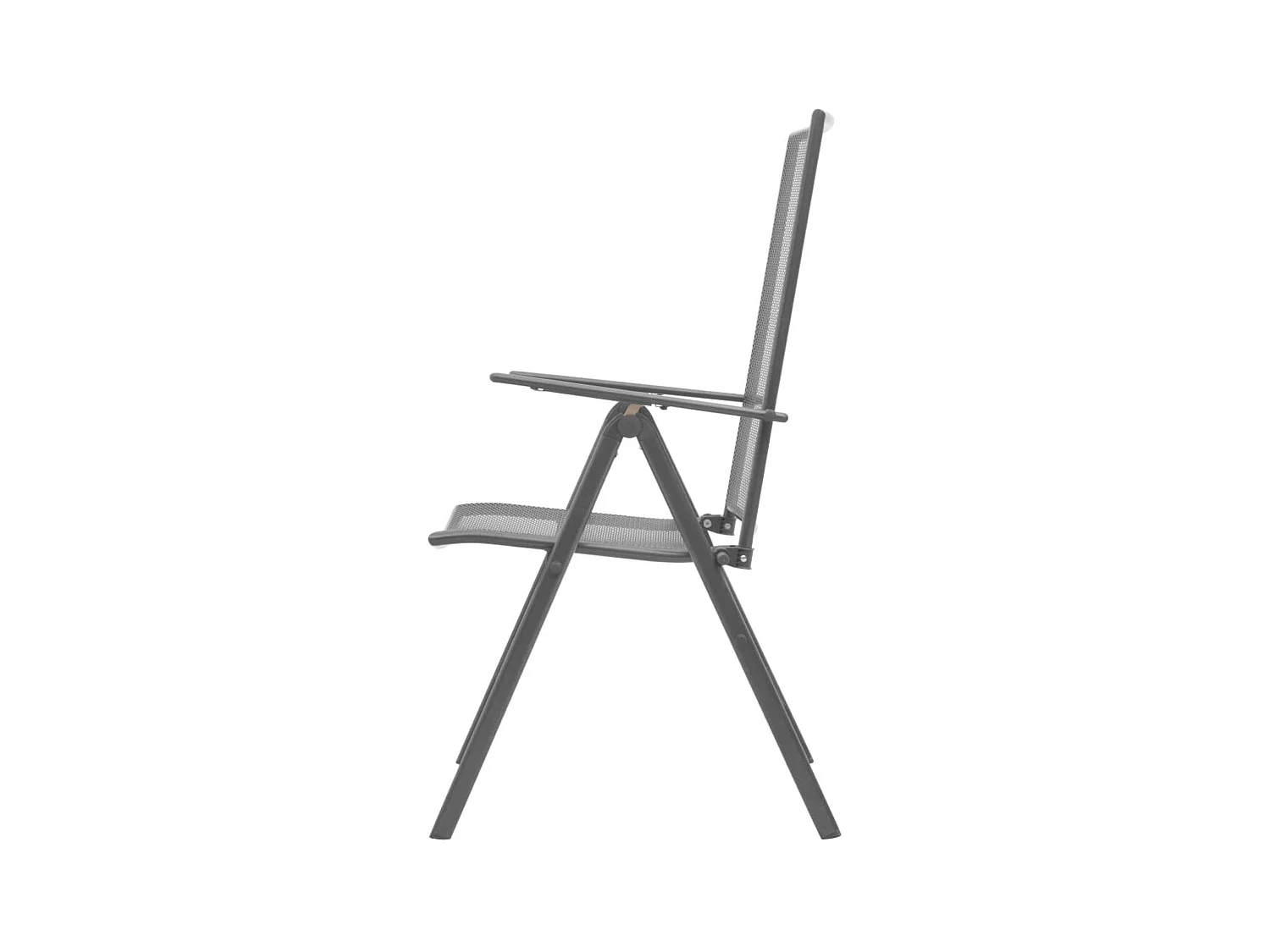 Set di 2 sedie da giardino impilabili in acciaio grigio