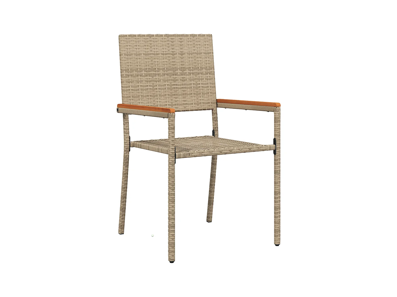 Sillas de jardín apilables - Pack de 2 en ratán sintético beige