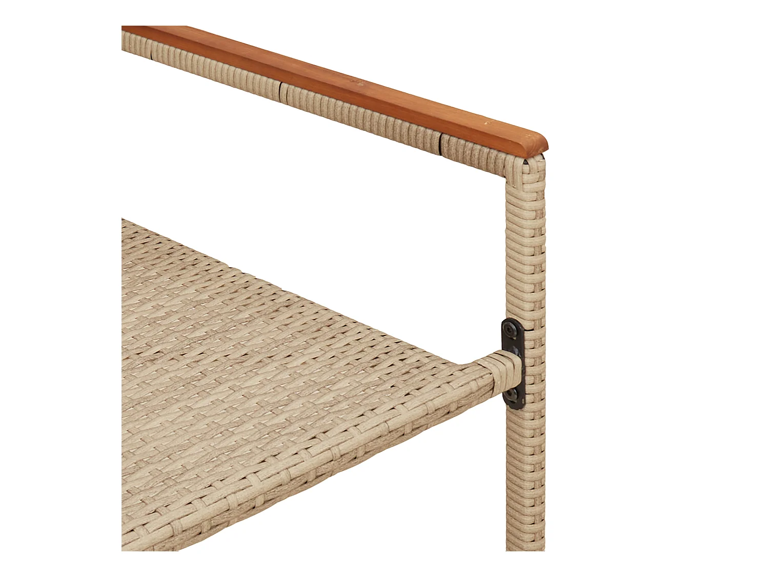 Sillas de jardín apilables - Pack de 2 en ratán sintético beige