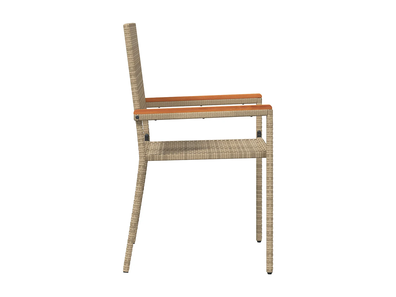 Stapelbare tuinstoelen - Verpakking van 2 in beige polyrotan