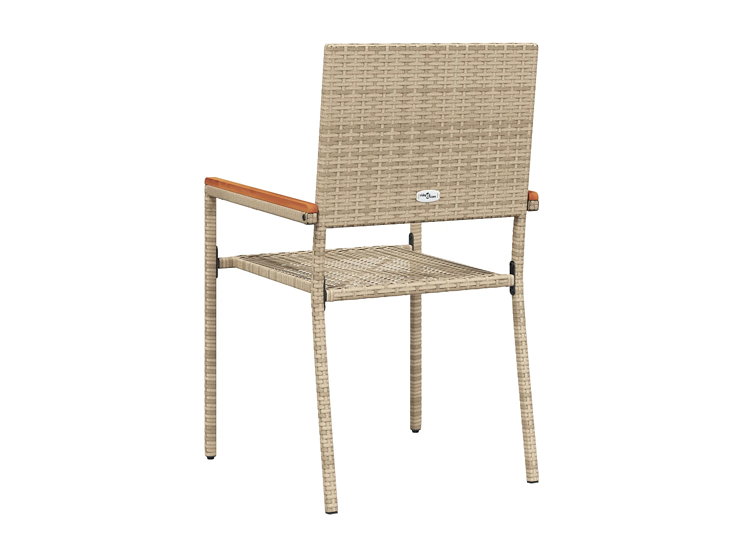 Stapelbare tuinstoelen - Verpakking van 2 in beige polyrotan