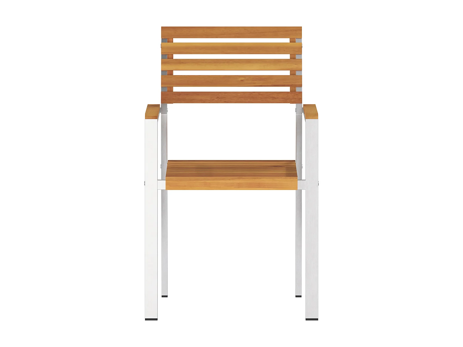 Chaises de jardin empilables 6 pcs 54.5x56x89 cm en acacia massif