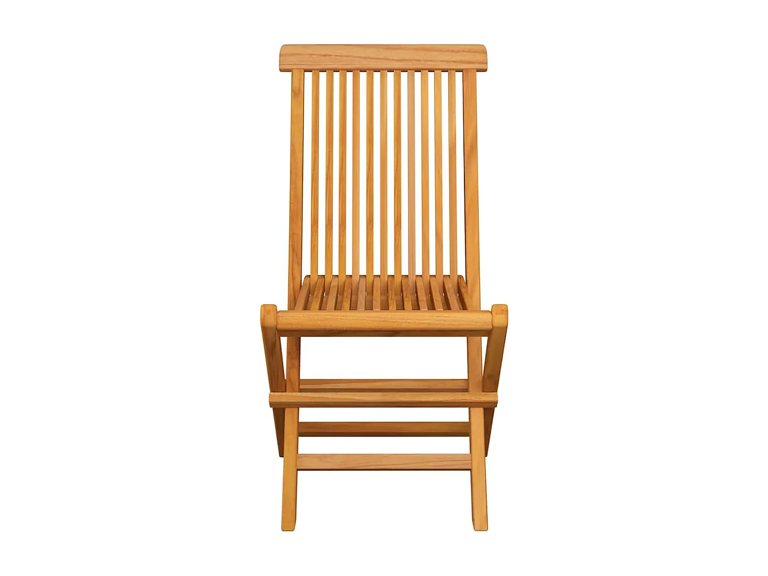 Juego de 4 sillas de jardín y cojines color crema Madera maciza de teca