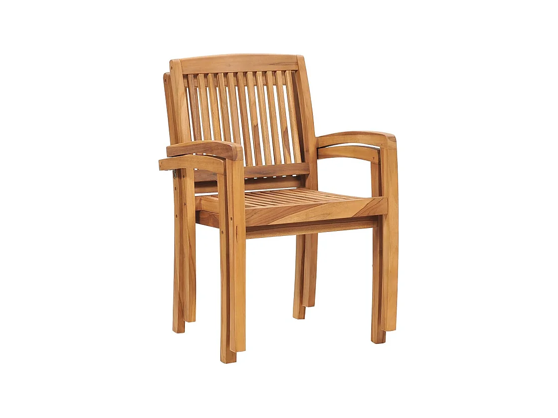 Chaises de jardin lot de 2 et coussins bleu Bois de teck massif