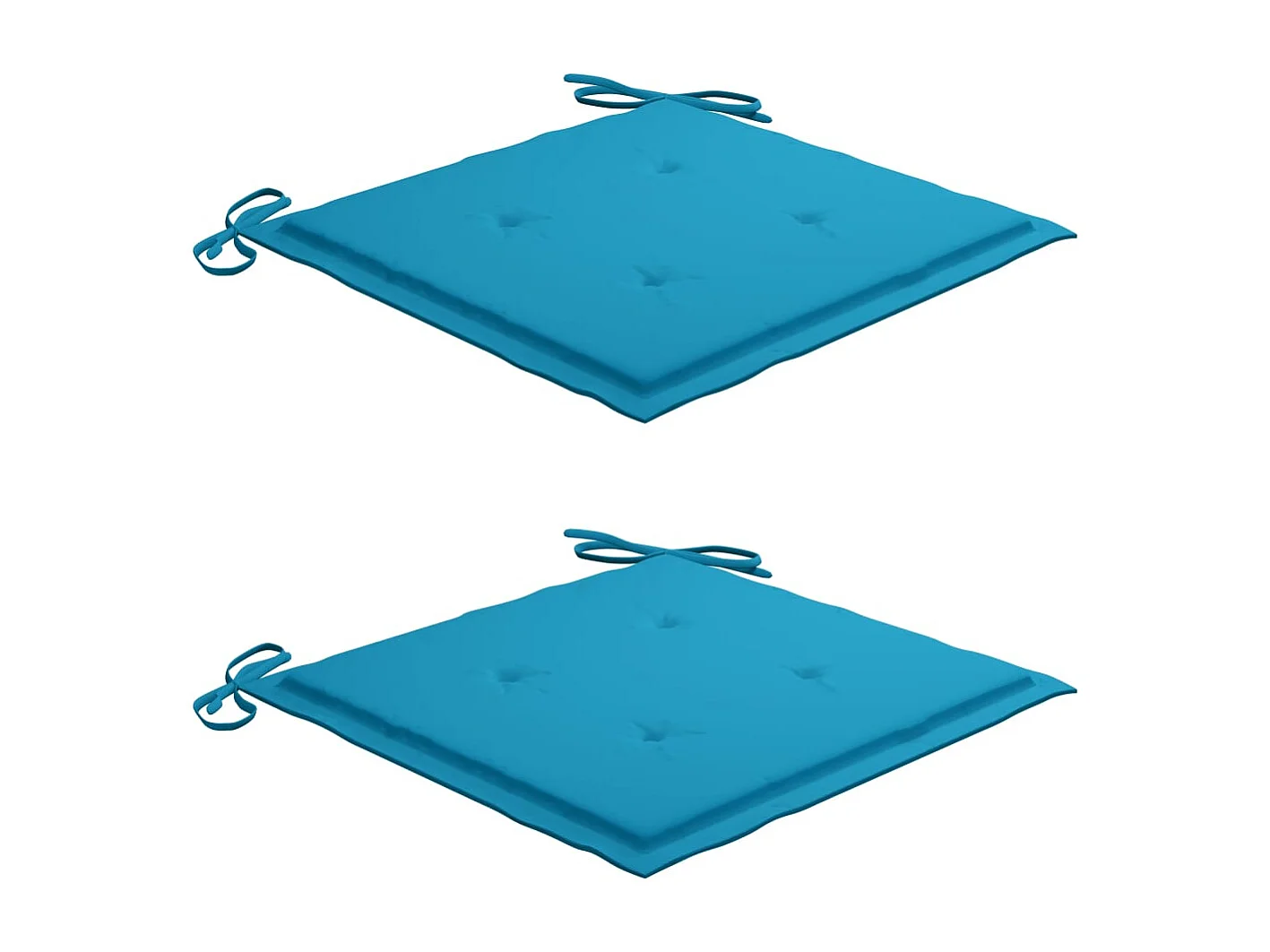 Chaises de jardin avec coussins lot de 2 Acacia solide et acier