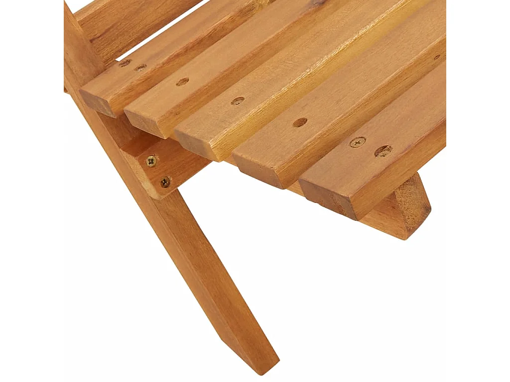 Tuinstoelen set van 2 antraciet massief acaciahout stof