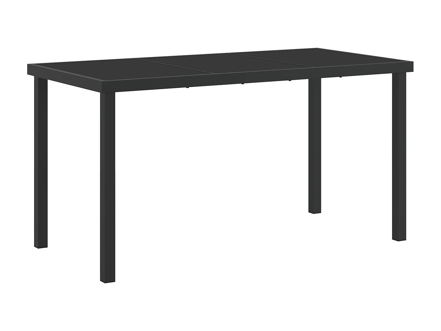 Ensemble de 5 Chaises de Jardin Noir Rotin Synthétique