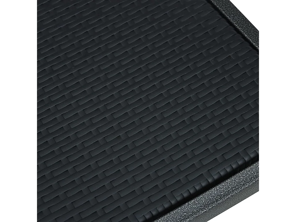 Chaises de jardin lot de 2 Noir Plastique Aspect de rotin