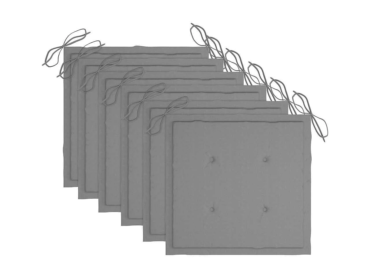 Chaises pliables de jardin lot de 6 avec coussins Bois d'acacia